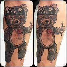 Gangster teddy bear tattoos teddy bear tattoos tattoo. 45 Teddy Bear Tattoos For Your Body February 2021 Teddy Bear Tattoos Bear Tattoos Fighter Tattoo