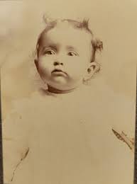 1900's Sweet Baby Photo Card Signed Elsie Bush