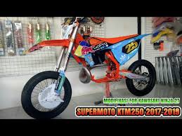 Seksi modifikasi kawasaki zx 10 ini milik wanita lirik bagian. Modif Supermoto Ktm250 2017 Rolling Mesin Kawasaki Ninja Youtube