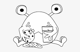 Small tree clipart black and white. Cookie Monster Cookie Black And White Clipart Monster Black White Png 550x461 Png Download Pngkit
