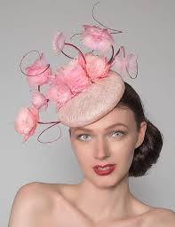 Light pink wedding hats sales