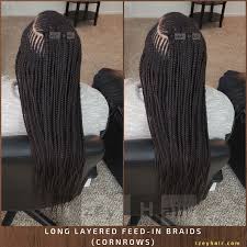 Jumbo goddess box braids (3 layer feedin braids). Long Layered Feed In Braids Cornrows