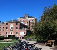 Against A Solid Blue Sky The Moon Graces Mcelwain Hall Earlier Today A Beautiful Day To Be Out And About State College Campus Penn State University