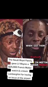 Lil Wayne Receives $25,000 Franck Muller Watch and Black Lamborghini from  Saudi Royal Family