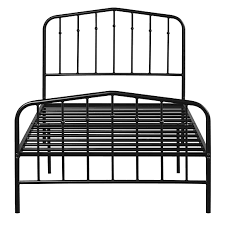 This elegant metal bed features an arched headboard with a low. Buy Costway Twin Size Metal Bed Frame Steel Slat Platform W Headboard Footboard Black By Costway On Dot Bo