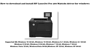 After you complete your download, move on to step 2. How To Download And Install Hp Laserjet Pro 400 M401dn Driver Windows 10 8 1 8 7 Vista Xp Youtube