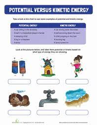Potential And Kinetic Energy Worksheet Education Com