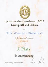 Um das deutsche sportabzeichen zu erwerben, muss in jeder disziplingruppe mindestens eine leistung in bronze erbracht werden. Tsv Wrestedt Stederdorf E V Sportabzeichen