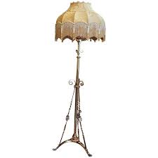 1stdibs Floor Lamp Late 19th Century Arts Crafts Standard Lamp English Arts And Crafts Brass Copper Silk Standard Lamps Lamp Brass Floor Lamp