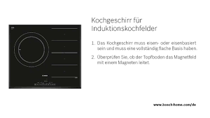 So Prufst Du Ob Deine Topfe Pfannen Fur Ein Induktionskochfeld Geeignet Sind Bosch Kochfeld Youtube