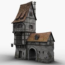 Fantasy Old Blacksmith House A 3d Model But Stunning None The Less Medieval Houses Fantasy House Fantasy Village