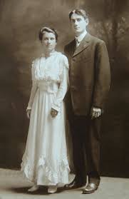 The original wedding bouquets were not made up of beautiful celtic bouquets often consisted of heather and thistle as well as spices and were used to ward off evil. Vintage Family Photographs 1915 Wedding Portrait My Paternal Grandparents Mary George Stacey Wedding Dresses Vintage Wedding Portraits Vintage Wedding Photos