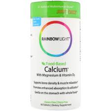 Rainbow Light Food Based Calcium With Magnesium Vitamin D3 90 Tablets Iherb