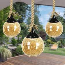Pretty string lights are the cherry on top of a perfectly decorated patio. Exhart 31 Battery Powered Integrated Led Outdoor Hanging Light Wayfair Ca