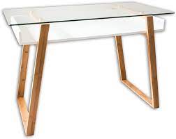 Iron base in a gunmetal finish. Glass Desk Akukoiart Seven
