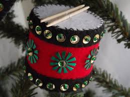 12 Drummers Drumming Decoration For House Christmas Ornaments Felt Ornaments Easy Christmas Decorations