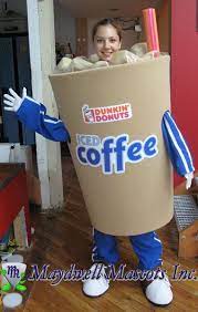 Dunkin Donuts Iced Coffee Mascot Dunkin Donuts Costume Great Halloween Costumes Donut Costume