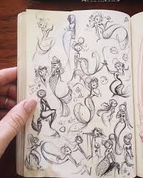 Liana Hee On Instagram Mermay Day 3 The Sketch Process Is Even More Important To Me Than The Painting While It S Impo Mermaid Sketch Drawings Mermaid Art