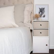 Icube 2 Drawer Nightstand White Walmart Com Walmart Com