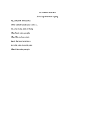 Menanam jagung di kebun kita ambil cangkulmu ambil pangkurmu. Allah Maha Pencipta Docx