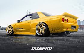 Hd wallpapers and background images Wallpaper Auto Yellow Machine Nissan R32 Skyline Rendering Jdm Nissan Skyline Gt R Dmitry Strukov Dizepro By Dmitry Strukov Gtr R32 Images For Desktop Section Nissan Download