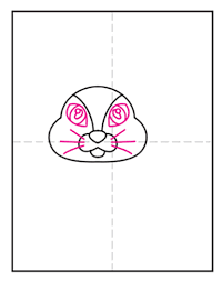 Paper nursery drawing printing illustration, the elephant and the white rabbit, elephant and bunny holding. How To Draw A Bunny Art Projects For Kids