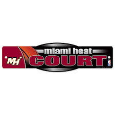 Shop officially licensed miami heat wall decals and decor at fathead. Miami Heat Court Nba Team Logo Wall Display 4x17 Room Sign New Ebay