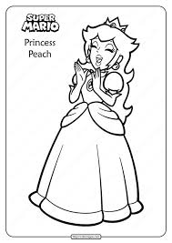 Free Printable Princess Peach Pdf Coloring Page Super Mario Coloring Pages Coloring Pages Princess Printables
