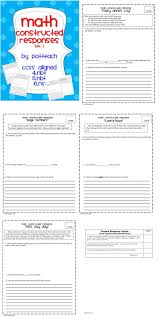 Math Constructed Responses Set 1 Math Constructed Response Constructed Response Third Grade Math