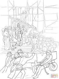 Joash repairs the temple coloring page. King Solomon Builds The Temple Coloring Page Free Printable Coloring Home