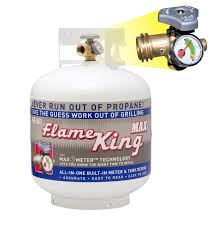 flame king ysn230 steel propane cylinder with overflow protection device valve and built in gauge 20 pound