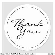 Maybe you would like to learn more about one of these? Elegant Black And White Thank You Classic Round Sticker Zazzle Com In 2021 Black And White Stickers Anniversary Ideas For Him Thank You Stickers