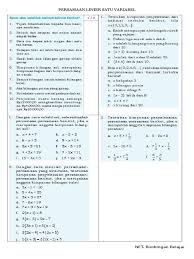 Soal plsv dan ptlsv 1. Latihan Soal Persamaan Linier Satu Variabel Kelas 7 Pdf