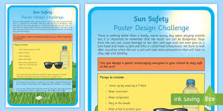 Stay in the shade when possible. Design A Sun Safety Poster Sun Safety Handout