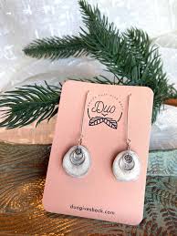 Reindeer Antler Earrings Sterling Silver