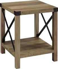 Shamblin Oak End Table Rustic Side Table Square Side Table Side Table Wood