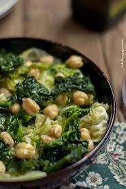 Cavolo Verza Con Ceci Sano E Leggero Semplicemente Light Ricetta Ricette Ricette Vegetariane Ricette Contorni