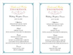 Menu card sample for wedding. 9 Free Wedding Menu Templates Beautiful Designs Word Format