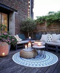 You're able to hang various plants and flowers there. 23 Ideas Small Apartment Patio Ideas Porches Outdoor Spaces Diy Outdoor Seating Backyard Patio Balcony Design