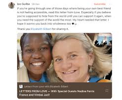 CNS: Beyond Stigma partners with Elizabeth Gilbert's Letters from Love