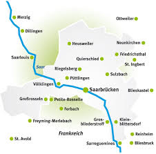 We had planned a four weeks trip to spain by train, but the strik. Saarbrucken Map
