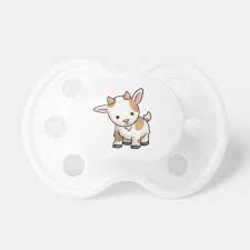 Cute Cartoon Brown White Baby Goat Cute Baby Pacifier Zazzle Com Baby Pacifier Baby Goats Pacifier