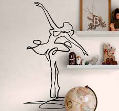 Free shipping for many products! Minimalist Ballerina Dance Wall Sticker Tenstickers