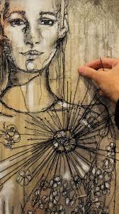 Drawing with pen & drawing with stitching; sewing always so close to my  heart, parts of my past connecting with parts of the present. I have always  loved all the connection that stitching brings, ...