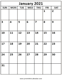 As this is the first month of the year, you must start it in the best possible way. 2021 January Calendar Printable
