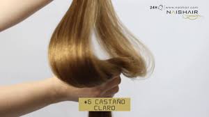 Cortina de pelo natural remy aaa de 100 gramos de peso y 75 cm de largo. Color 6 Castano Claro Extensiones De Pelo Natural Youtube