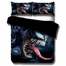 Single bed spiderman kids super hero licensed quilt doona cover set spiderman single queen double king bed quilt doona duvet cover set 100% cotton. Marvel Avengers Alliance 3d Venom Bedding Set Spiderman The Flash Double Queen King Comforter Cover Sets Bedclothes Bed Linen Bedding Sets Aliexpress