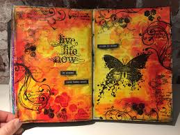 Art Journal Page With Stamps From Visible Image 1st Book Art Journal Pages Art Journal Inspiration Art