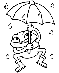 My daughter loves dab a dot painting printables. Printable Rainy Day Coloring Page
