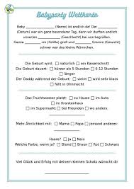 Babydusche Babyshower Spiele Wettkarte Tippkarte Baby Diy Baby Babydusche Babyshower Diy In 2020 Baby Shower Party Games Diy Baby Stuff Baby Shower Planning